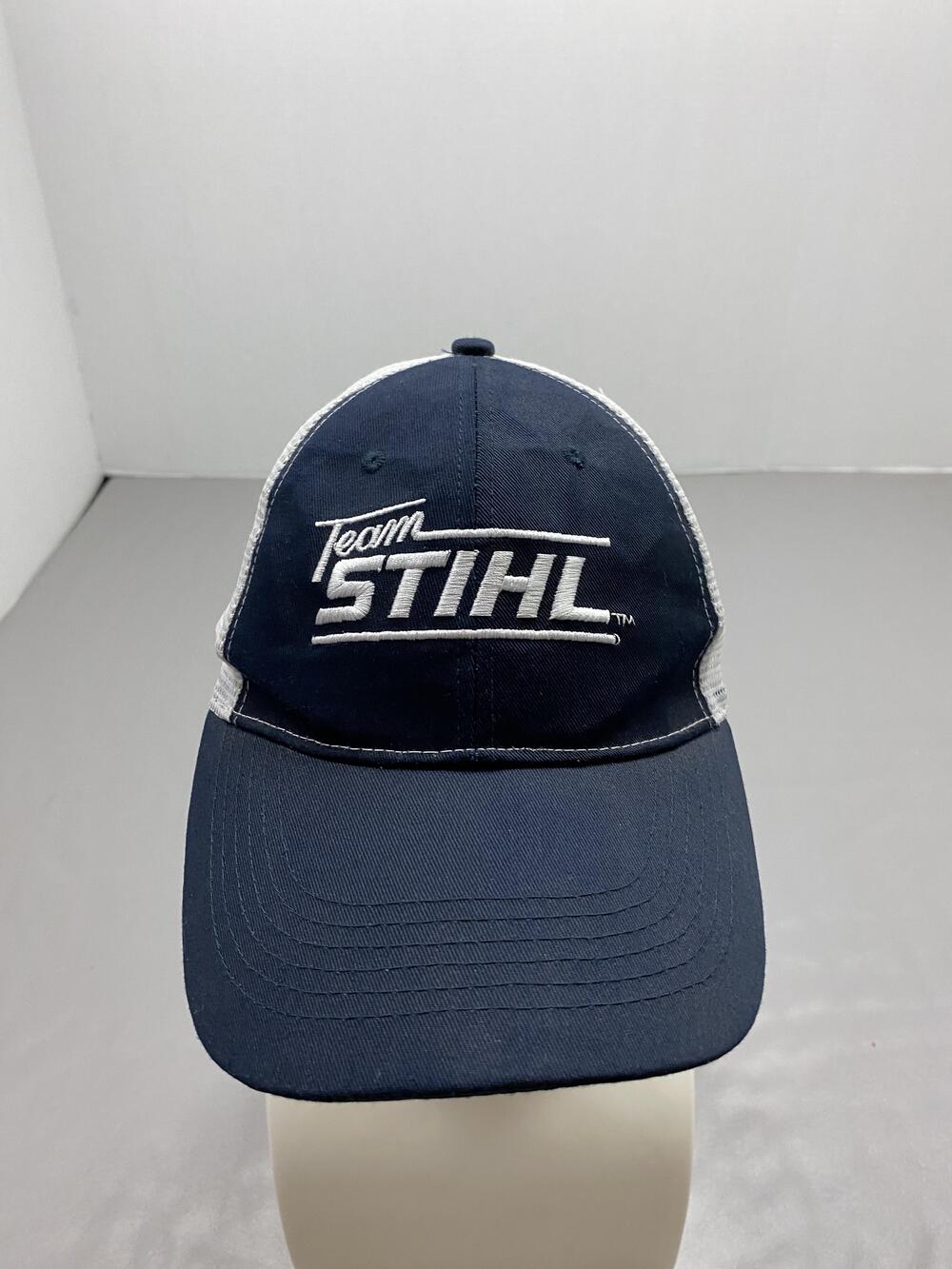 Hat Cap Strap Back One Size Blue STIHL Trucker Twill Mesh Back Adjustable Mens